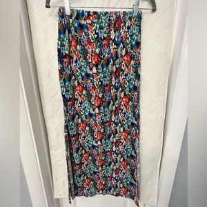 WAYF Floral Midi Skirt
